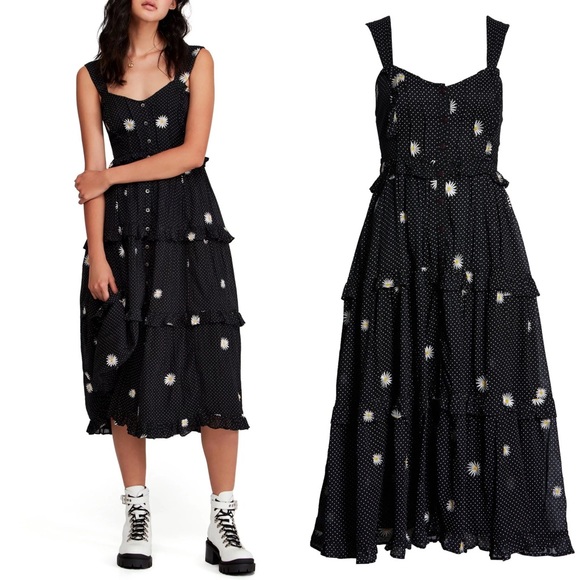 Free People Dresses & Skirts - Free People Y2K inspired Daisy Chain Midi Dress Size Medium